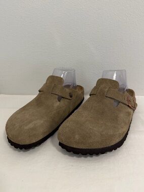 Birkenstock Boston BS Taupe slide clog olive green  size 40 L9-M7 soft Footbed